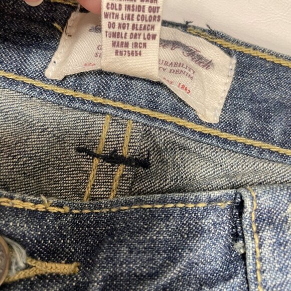 Abercrombie & Fitch Flare Jeans Size 2 Distressed Cotton Vintage Baggy New - Picture 11 of 15